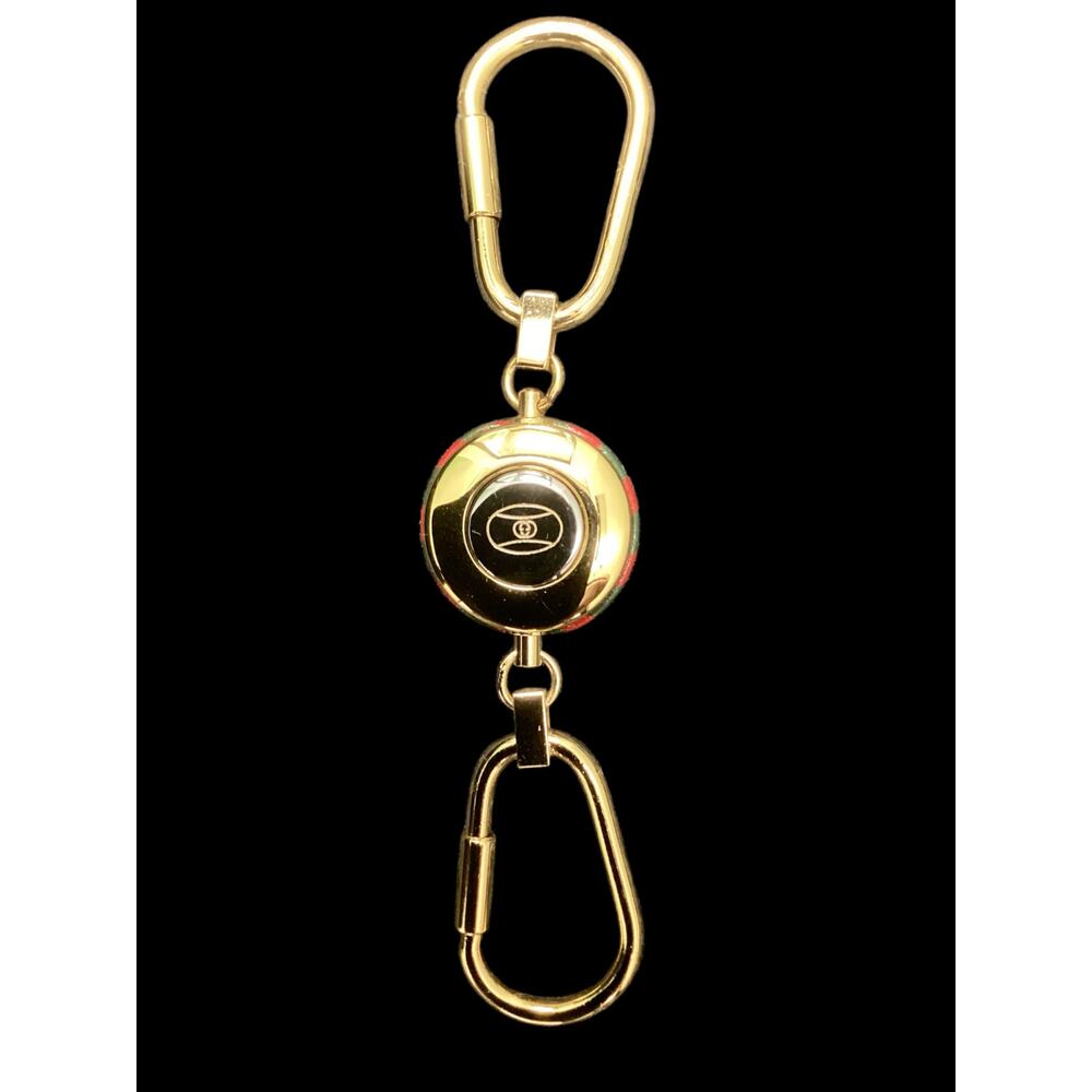 Vintage Gucci Portachiavi - Keychain Gold Color Original Box Made In Italy